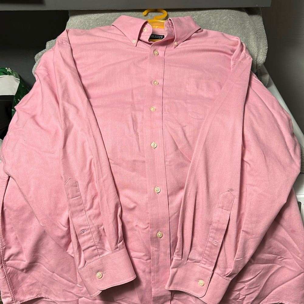 Lands End Pink Button Up Shirt